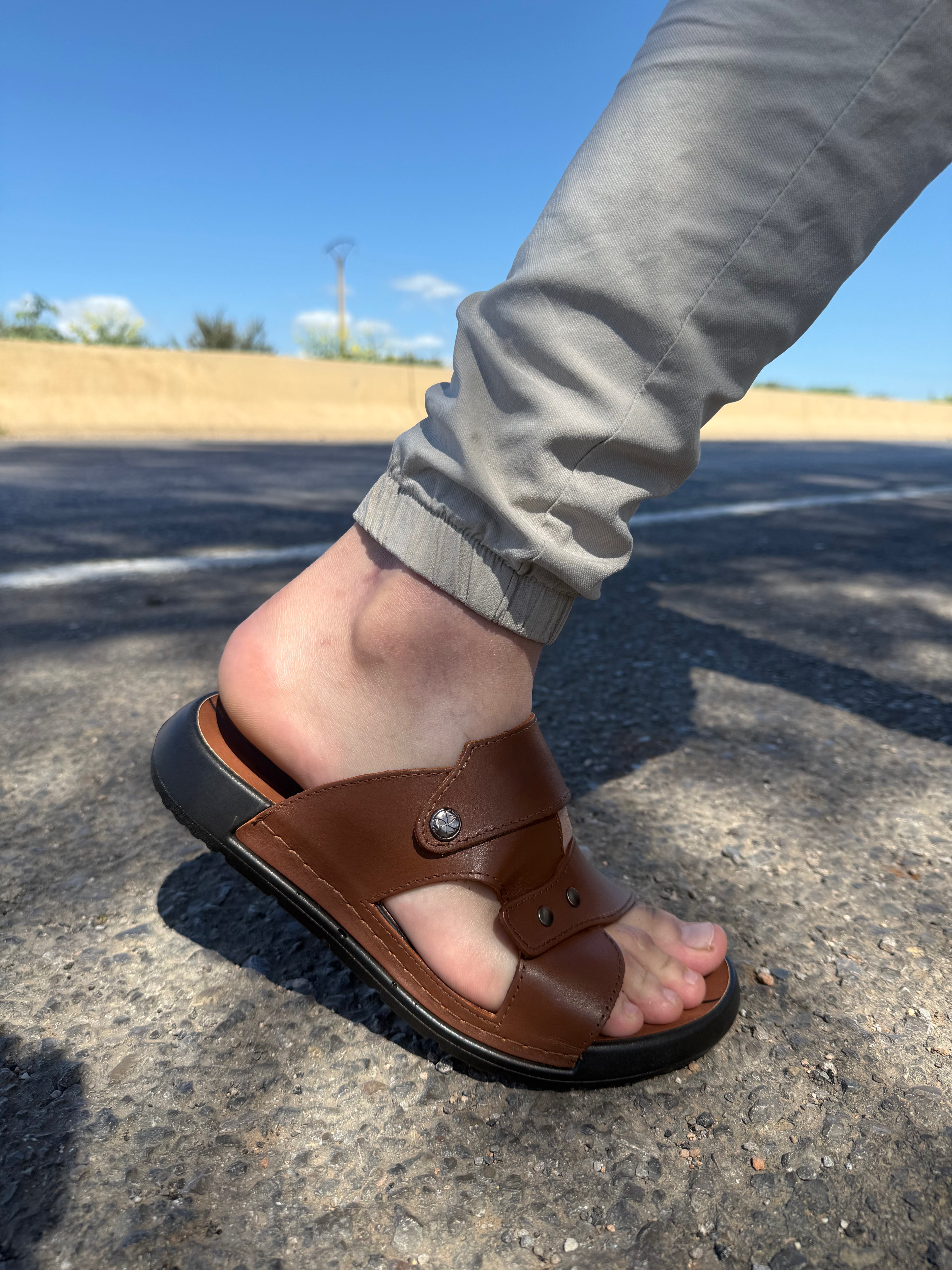 Claquette Homme Cuir Original