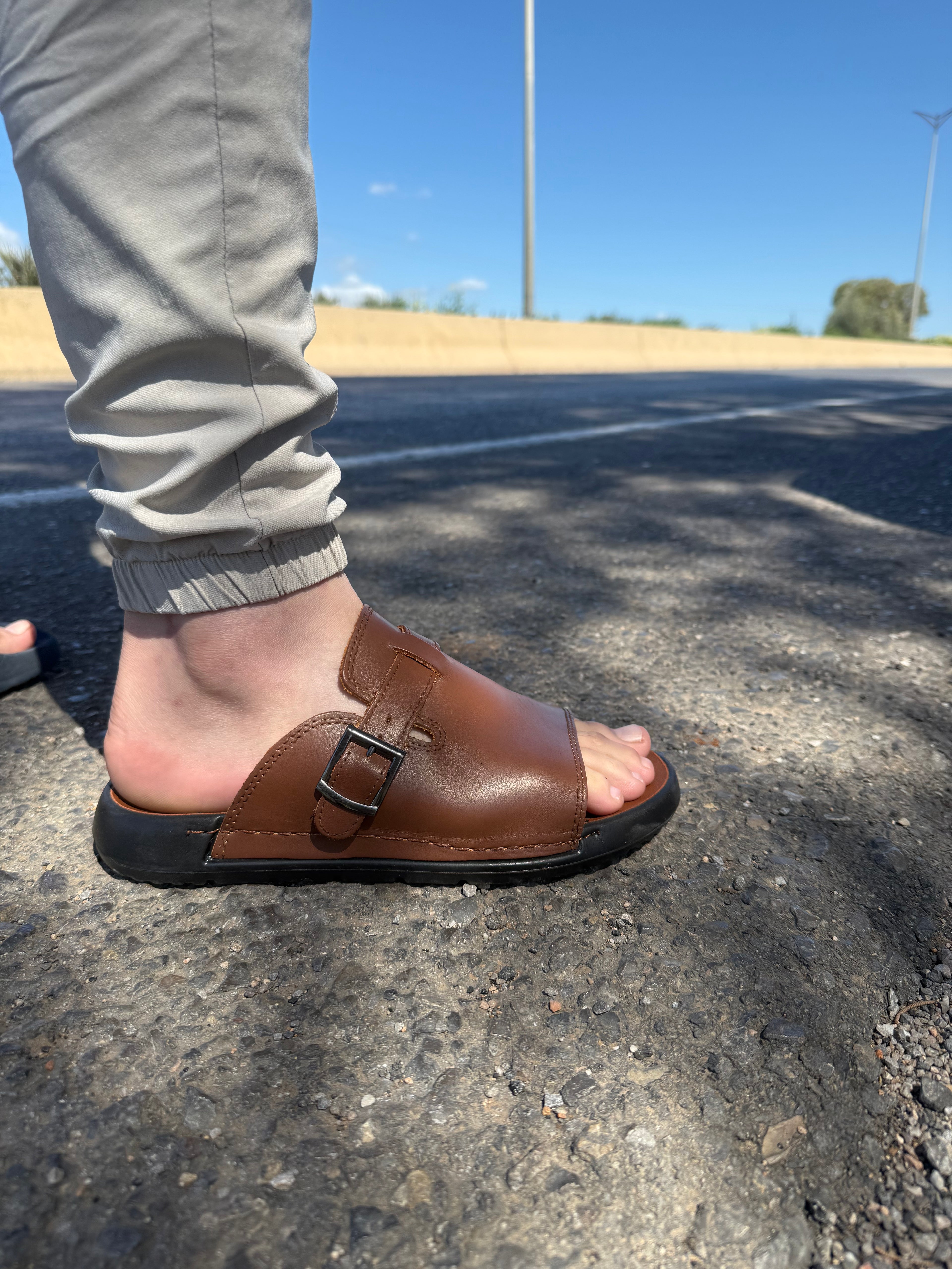 Claquette Homme Cuir Original